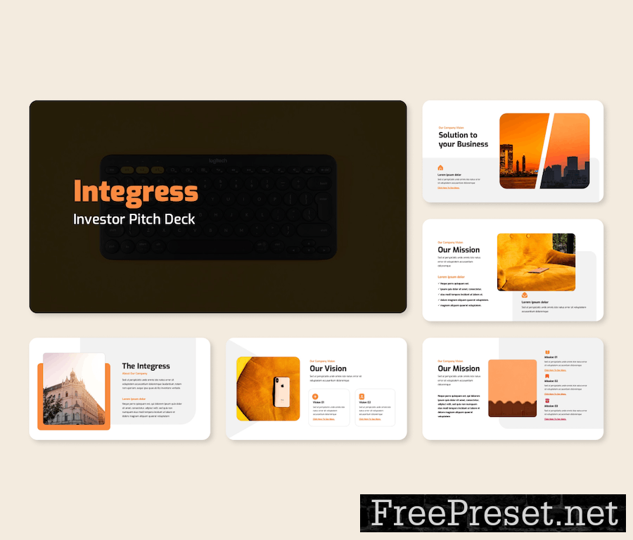 Integress – Investor Pitch Deck PPT Template UTRKFZC