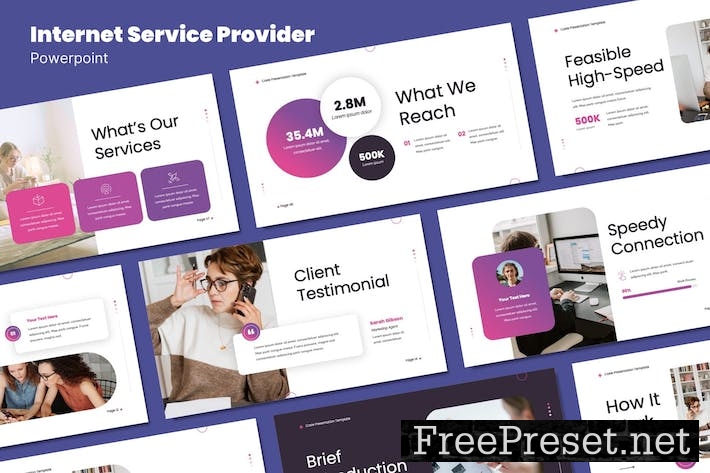 Internet Service Provider - Powerpoint Template 2JJG63R