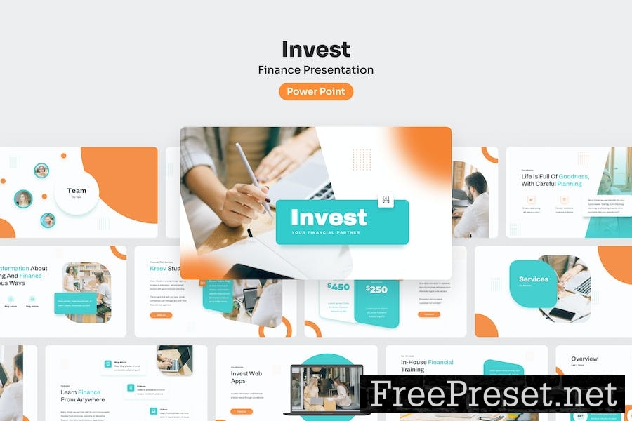 Invest - Finance PowerPoint Presentation 49P2X8P