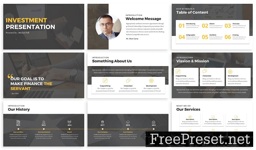 Investment - Investor Keynote Template 3KME27C