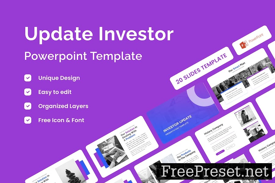 Investor Update Presentation Template - Powerpoint K9ZTEW8