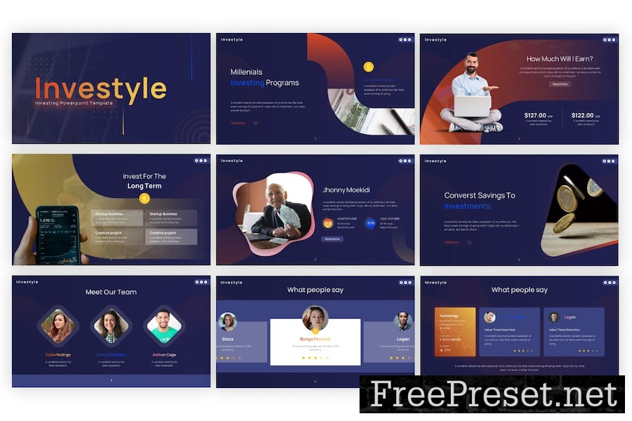 Investyle Investing Modern PowerPoint Template PXW6HCX