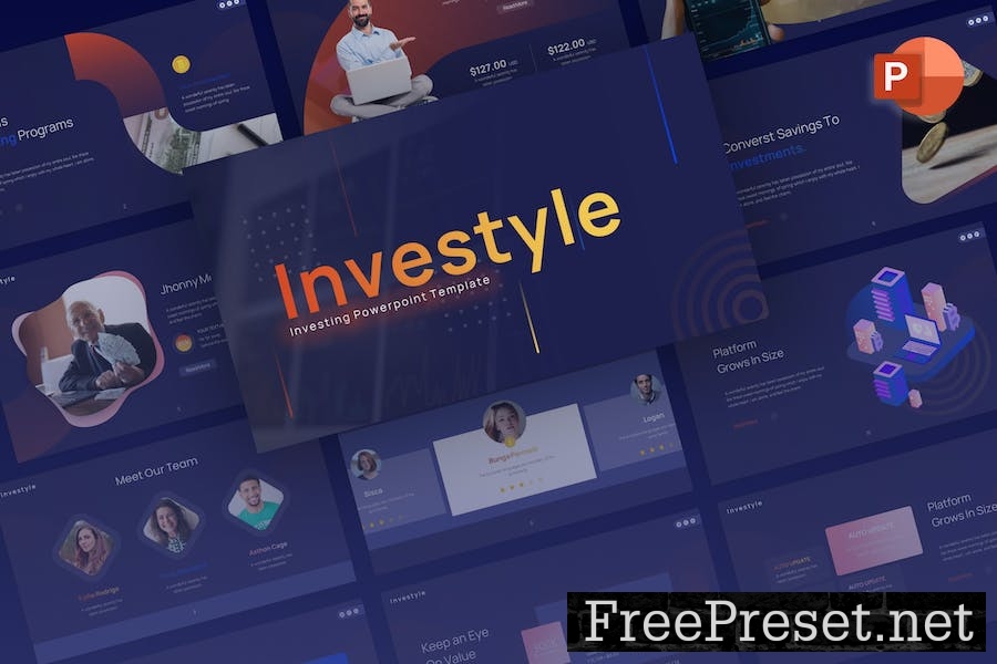 Investyle Investing Modern PowerPoint Template PXW6HCX