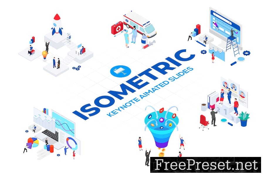 Isometric Keynote Templates. Set 01 RLVXA26