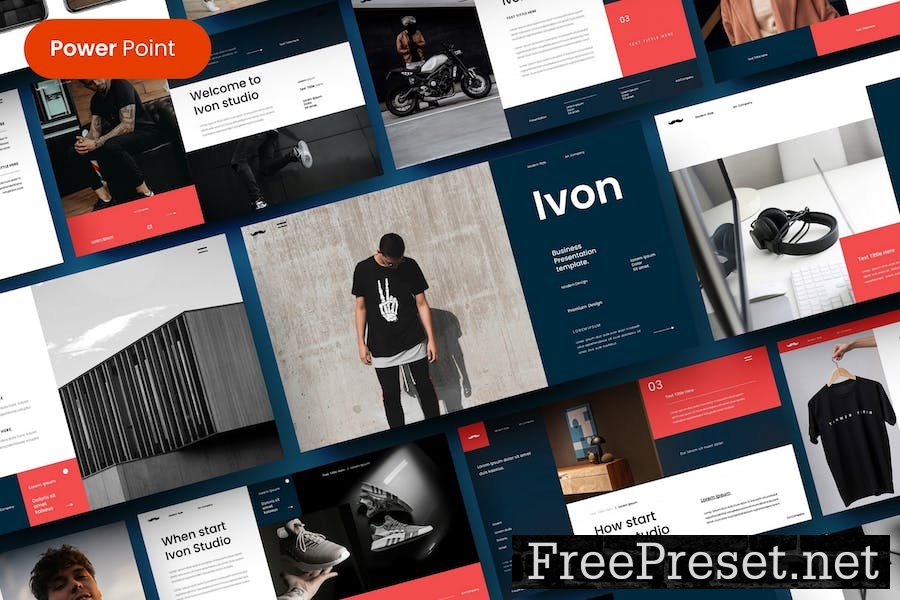 Ivon – Business PowerPoint Template F3TMM6R