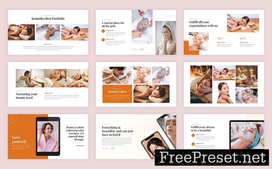 Kanindra - Beauty & Spa Google Slide Template FZNJQXA