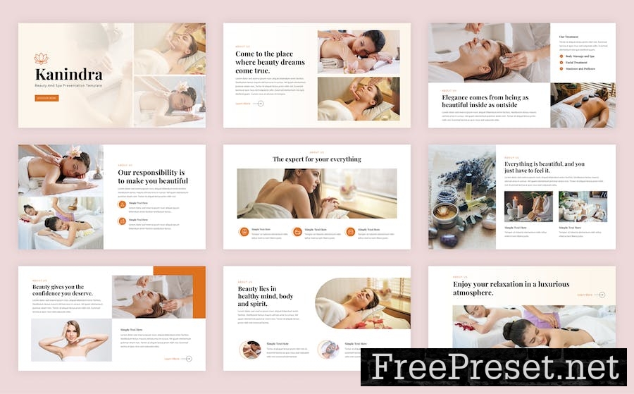 Kanindra - Beauty & Spa Google Slide Template FZNJQXA