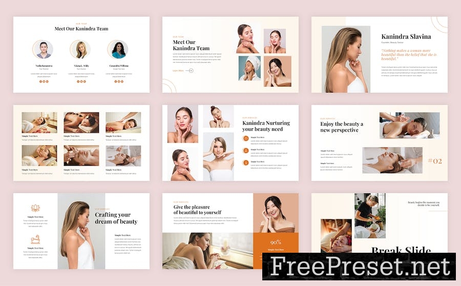 Kanindra - Beauty & Spa Google Slide Template FZNJQXA