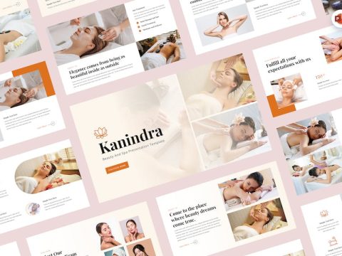 Kanindra - Beauty & Spa PowerPoint Template JUXT93G