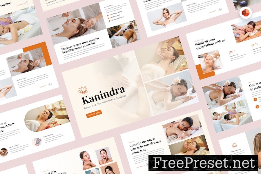 Kanindra - Beauty & Spa PowerPoint Template JUXT93G