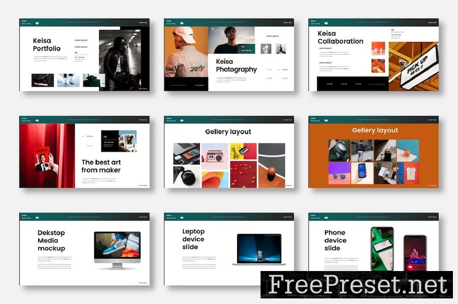 Keisa – Business PowerPoint Template JD96HQ8
