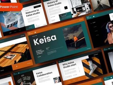 Keisa – Business PowerPoint Template JD96HQ8