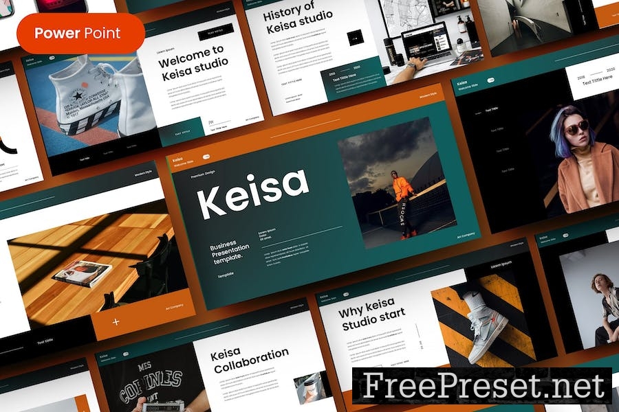 Keisa – Business PowerPoint Template JD96HQ8