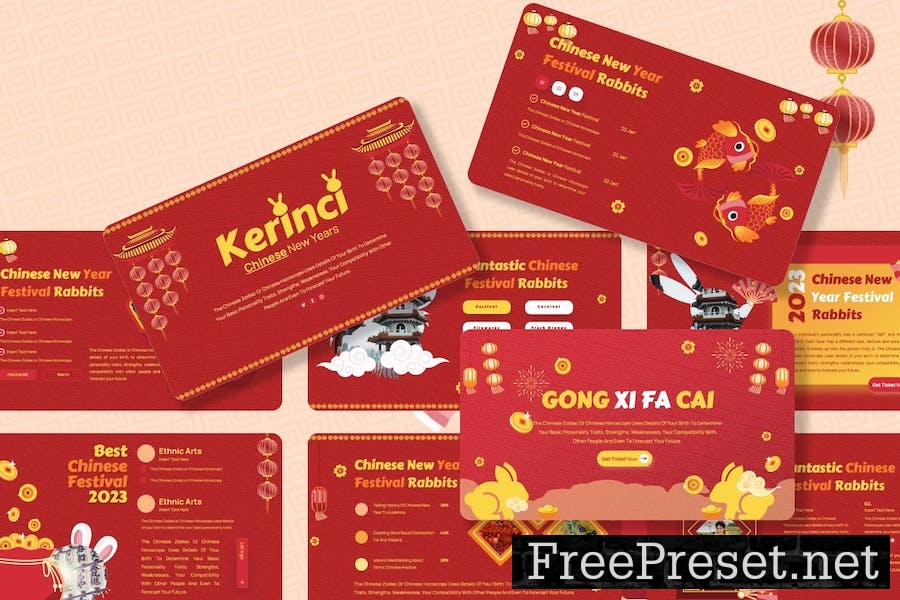 Kerinci - Chinese New Year Powerpoint Template JGNXUJR