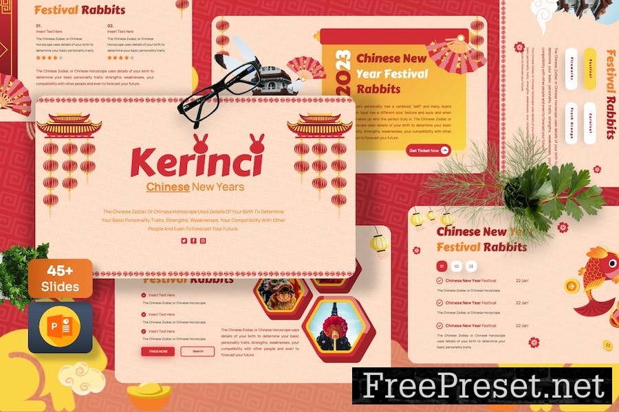 Kerinci - Chinese New Year Powerpoint Template JGNXUJR