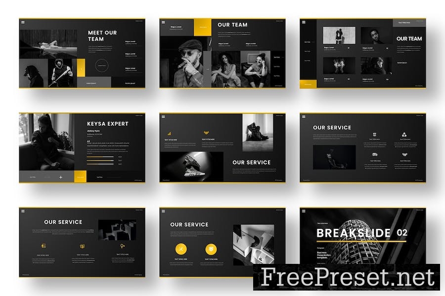 Keysa – Business PowerPoint Template ERNU2YD