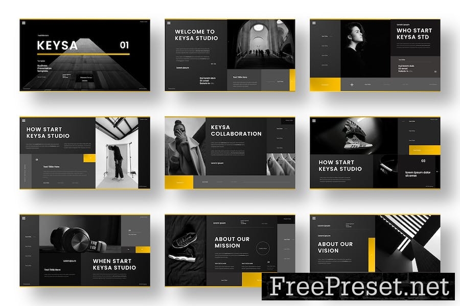 Keysa – Business PowerPoint Template ERNU2YD