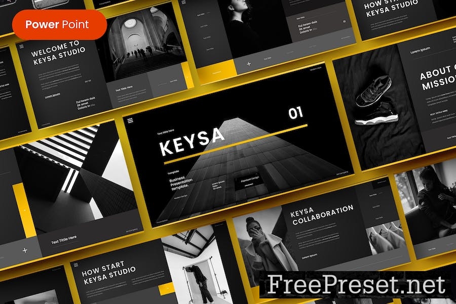 Keysa – Business PowerPoint Template ERNU2YD