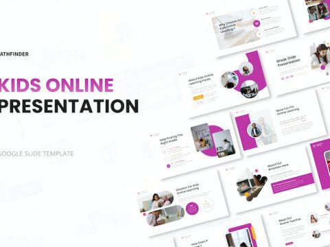 Kids Online Google Slide Template SXFN8QD