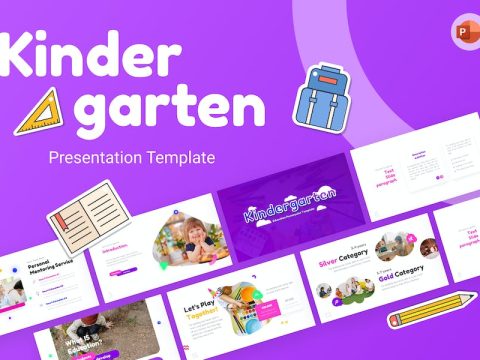 Kindergarten Education PowerPoint Template 3BVNF3B