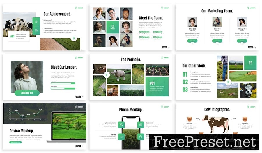 Landcraft - Agriculture Google Slides Template A38HFZ5