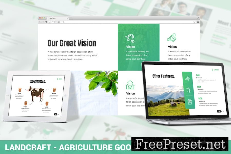 Landcraft - Agriculture Google Slides Template A38HFZ5