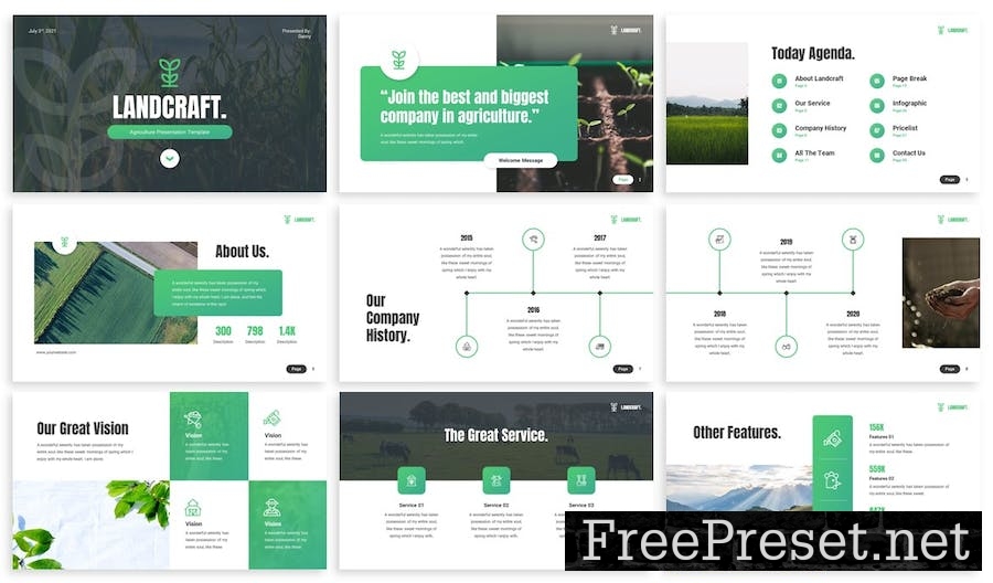 Landcraft - Agriculture Powerpoint Template RLRRBNM