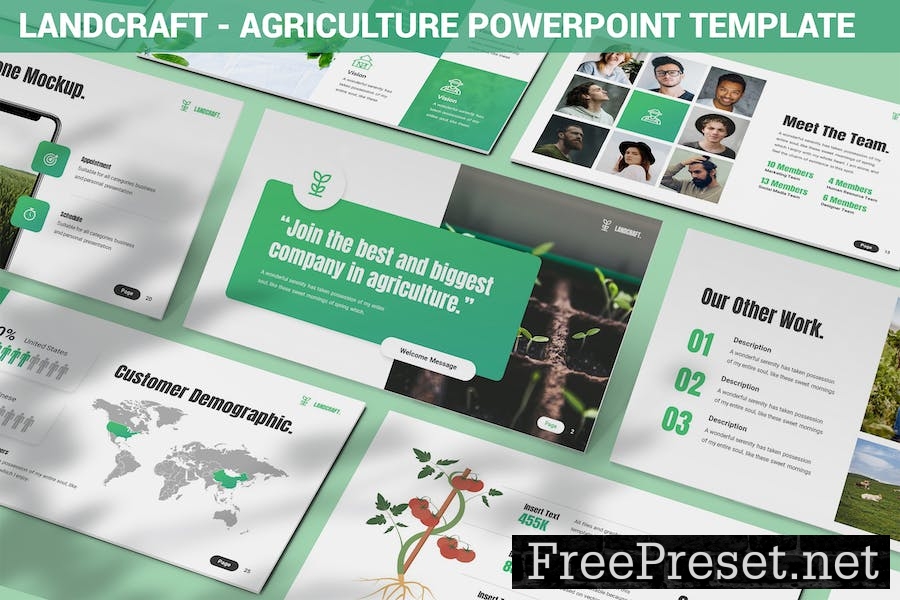 Landcraft - Agriculture Powerpoint Template RLRRBNM