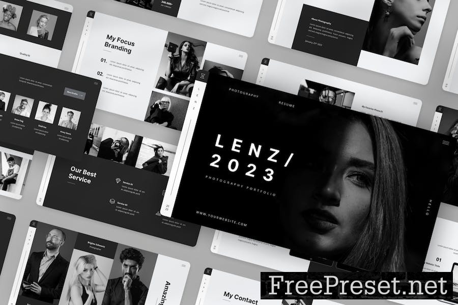 Lenz - Photography Portfolio Google Slides LSV4UB9