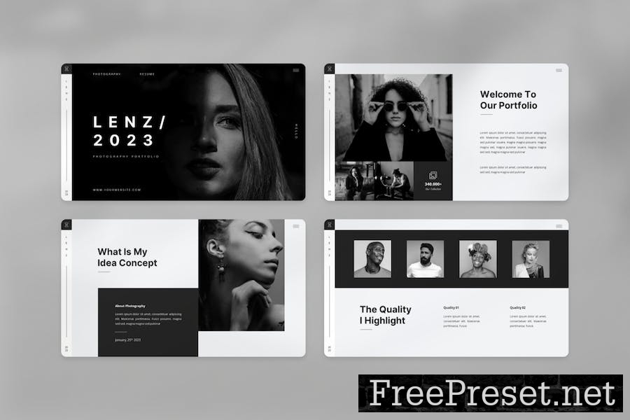 Lenz - Photography Portfolio Powerpoint Template D5RRJBR