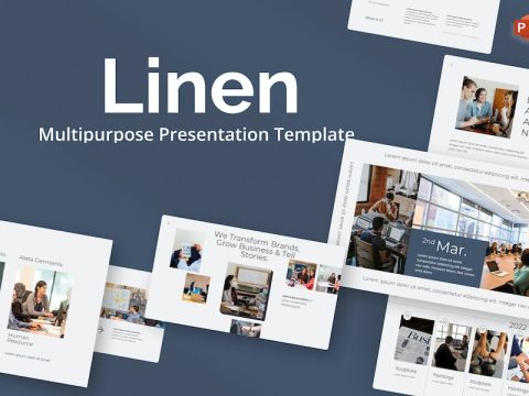 Linen Multipurpose PowerPoint Template DVR2JEW