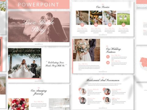 Love Bride Story - Wedding Powerpoint Template 6LVDVFW