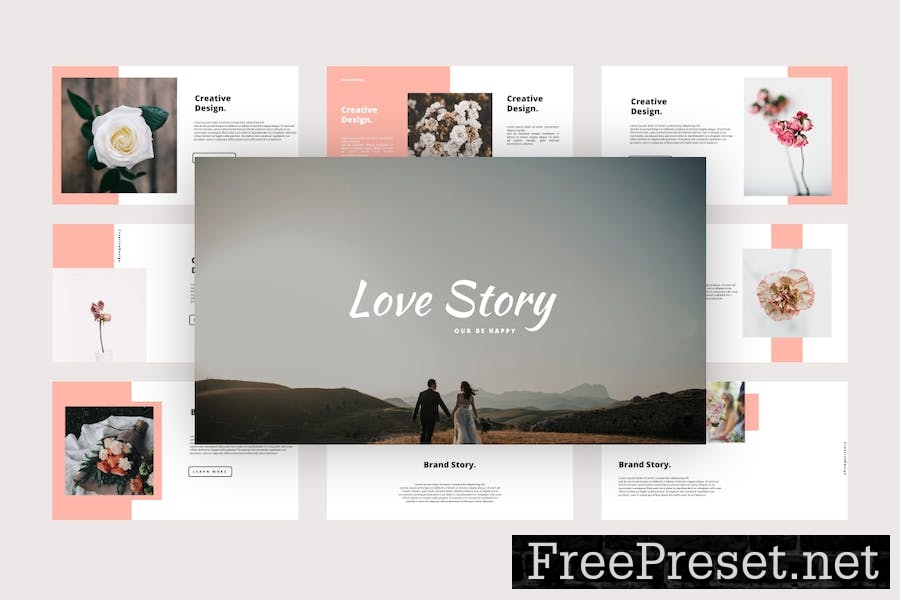 Love Story - Wedding Google Slides Template LLGPXZQ