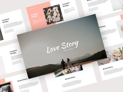 Love Story - Wedding Powerpoint Template 5Q3YMMB