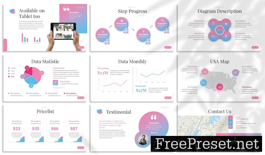 Loveable - Dating Powerpoint Template 9BL9GZ5