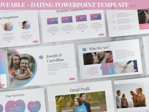 Loveable - Dating Powerpoint Template 9BL9GZ5