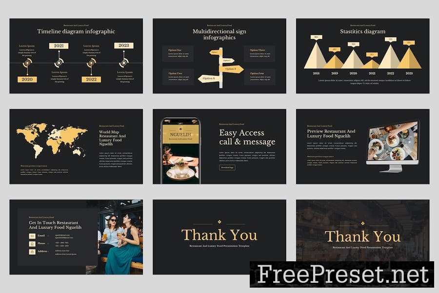 Luxury Food & Restaurant Keynote Template 3FZ7RCJ