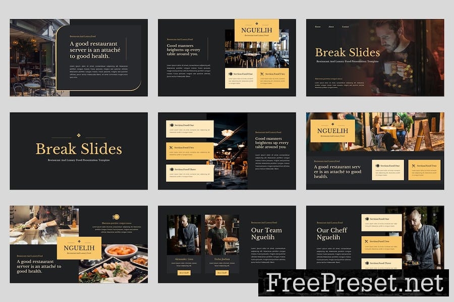 Luxury Food & Restaurant Keynote Template 3FZ7RCJ