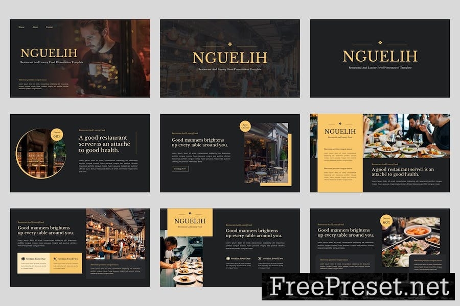 Luxury Food & Restaurant Keynote Template 3FZ7RCJ