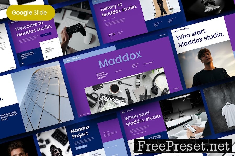 Maddox - Business Google Slide Template WY9GS96