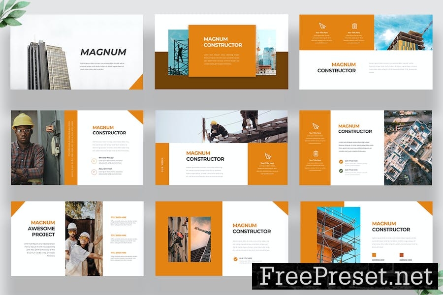 Magnum Powerpoint Template 8V3463D