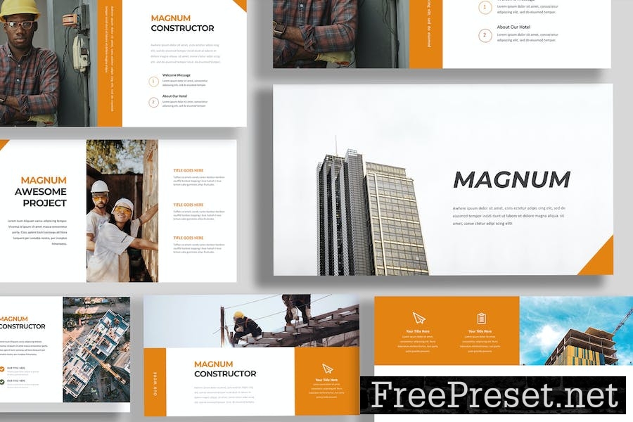 Magnum Powerpoint Template 8V3463D