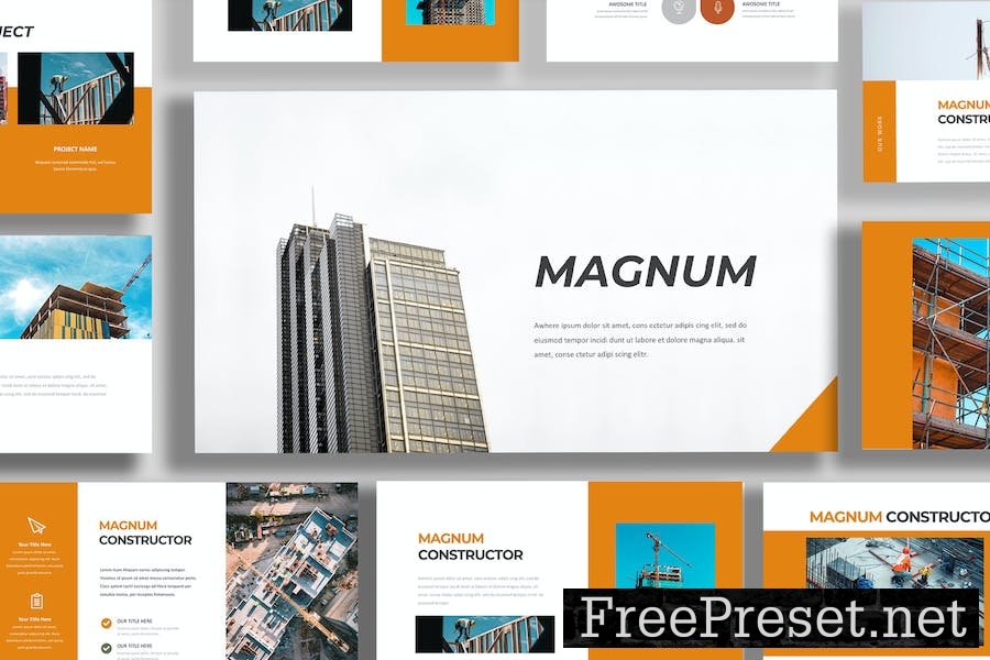 Magnum Powerpoint Template 8V3463D