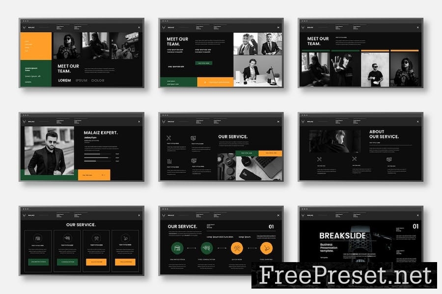 Malaiz – Business PowerPoint Template PJ96CX8