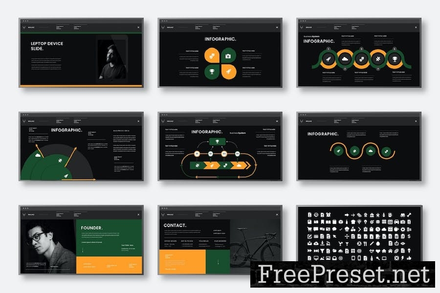 Malaiz – Business PowerPoint Template PJ96CX8