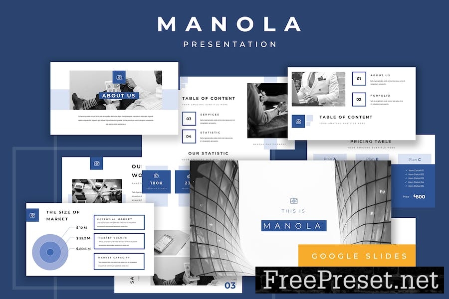 Manola Pitch Deck Google Slides Presentation XQFPWY