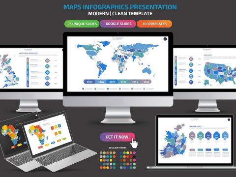 Maps Infographic Google Slides Templates