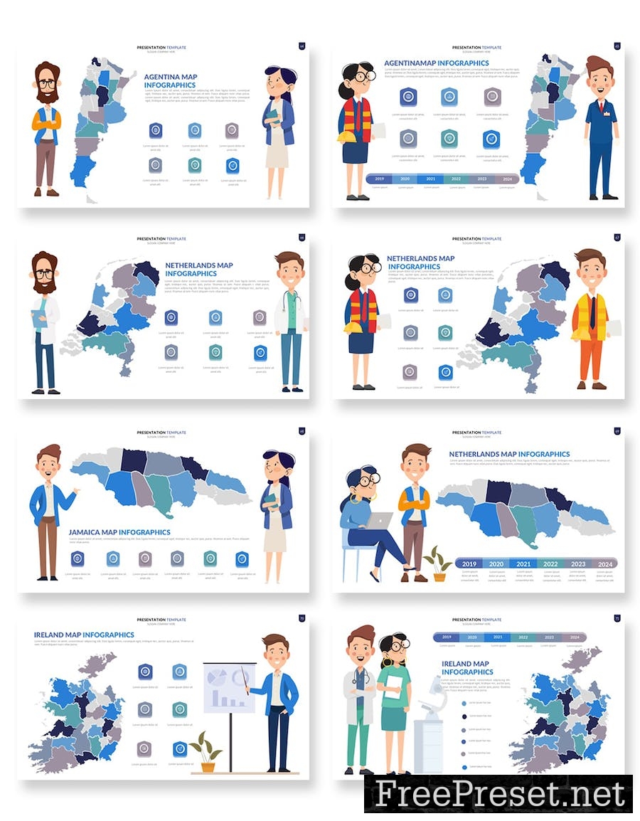 Maps Infographic Keynote Templates