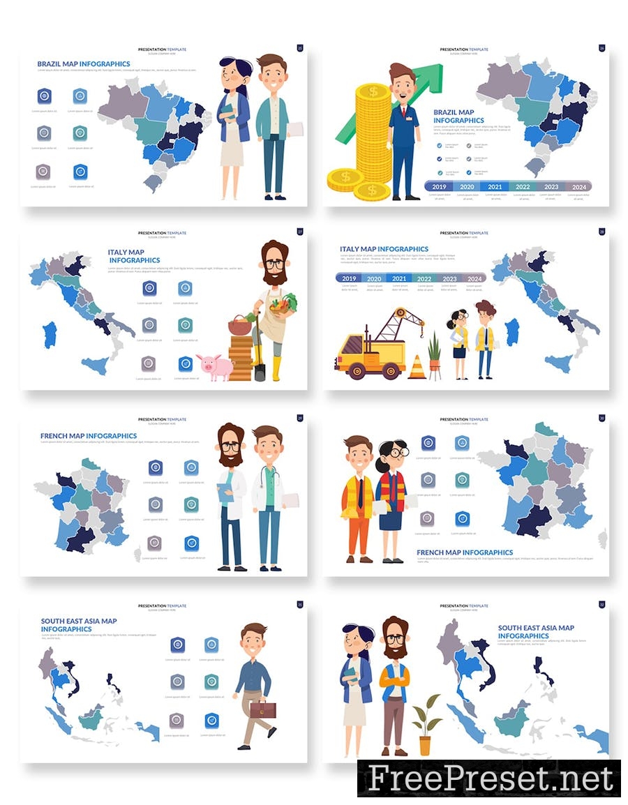 Maps Infographic Keynote Templates