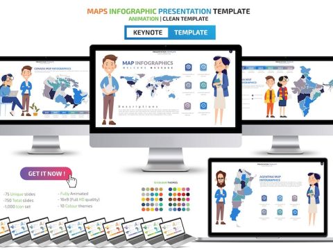 Maps Infographic Keynote Templates